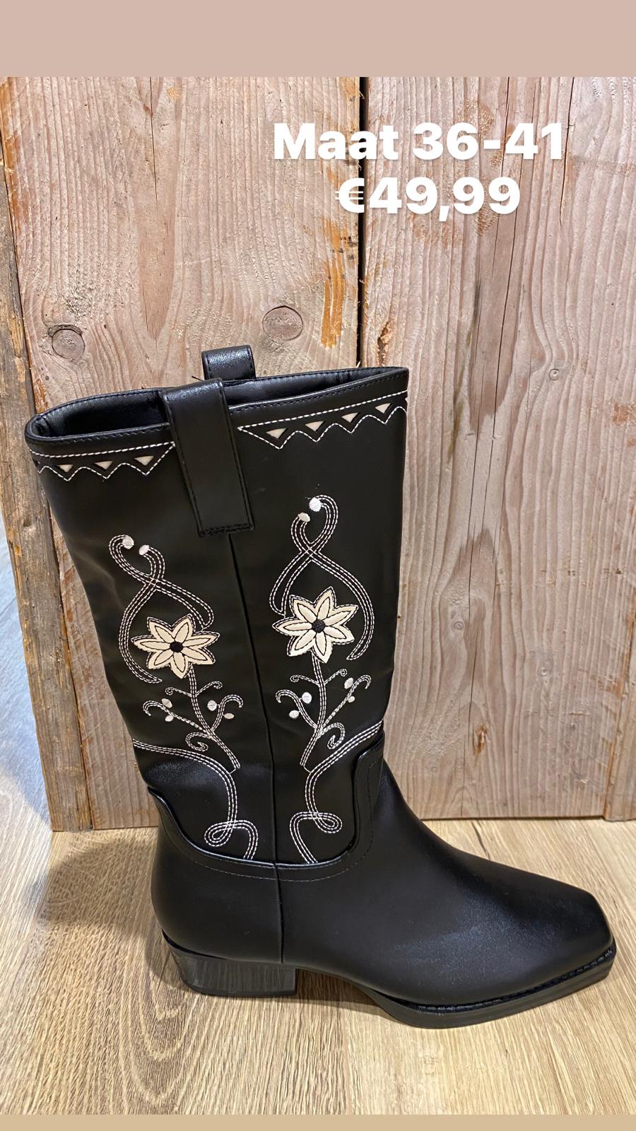 Zwarte cowboylaars